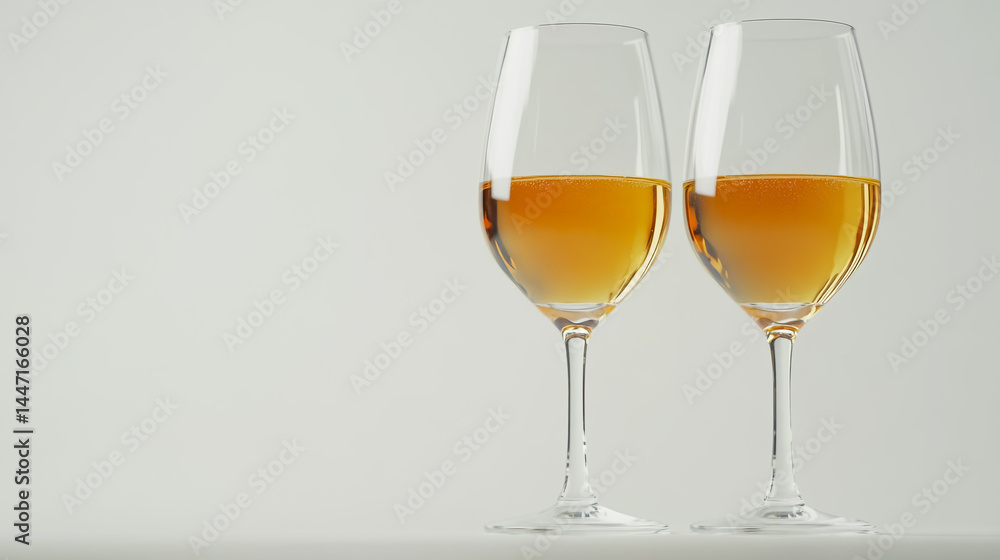 Two glasses of champagne isolated on a white background, PNG file with transparent elements. Two glasses of champagne isolated on a white background, PNG file with transparent elements.