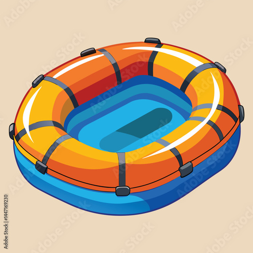 inflatable-raft vector