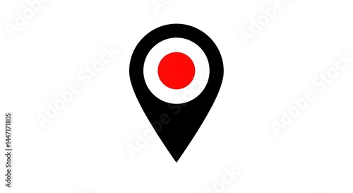 Location pin icon with red dot graphic design element for maps and navigation apps Free Download Location pin icon with red dot graphic design element for maps and navigation apps - GFXLoad