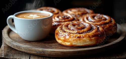 Warm Cinnamon Rolls and Latte: A Perfect Morning Treat