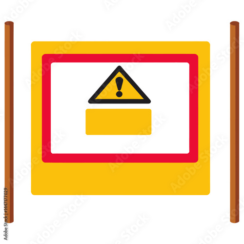 Warning Sign_Caution Symbol_Yellow and Red Alert_Hazard Notification_Safety First_Be Aware_Pay Attention_Danger Ahead_Public Safety_Risk Advisory