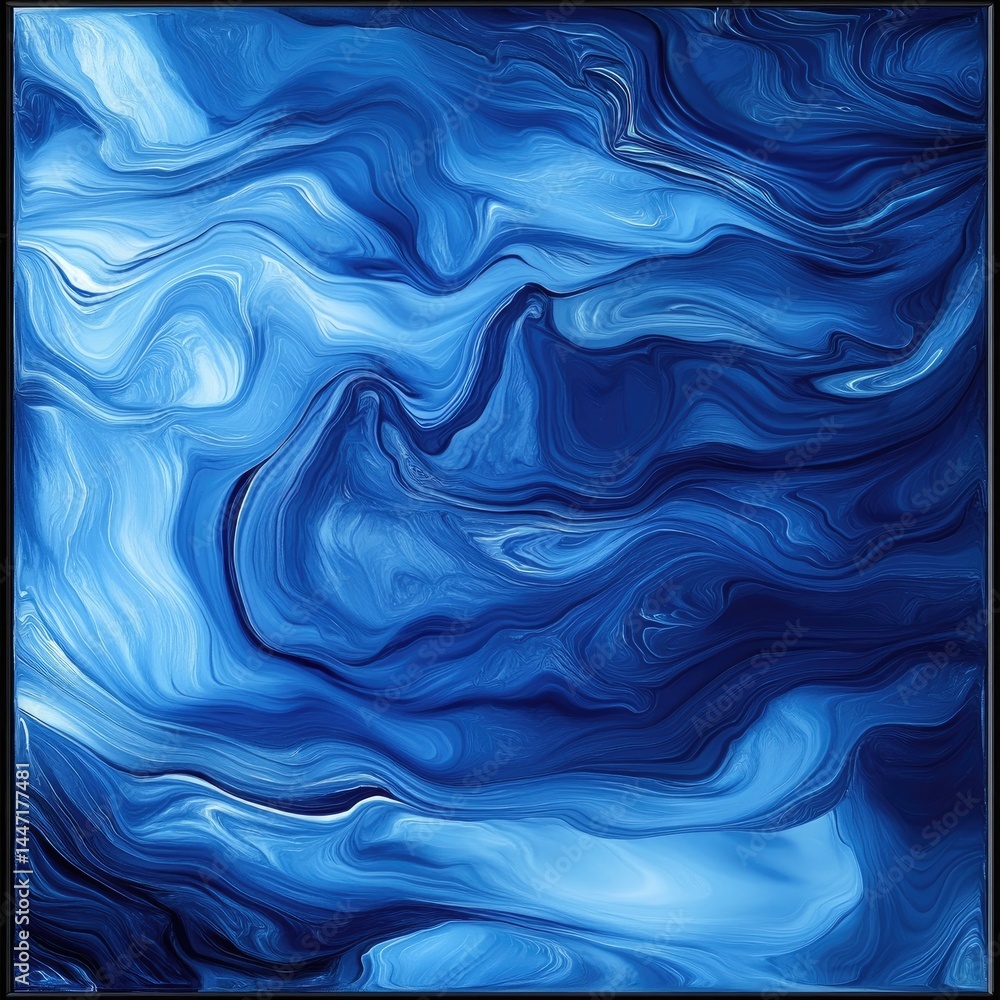 Abstract swirling blue and white art Dynamic fluid patterns Abstract swirling blue and white art Dynamic fluid patterns