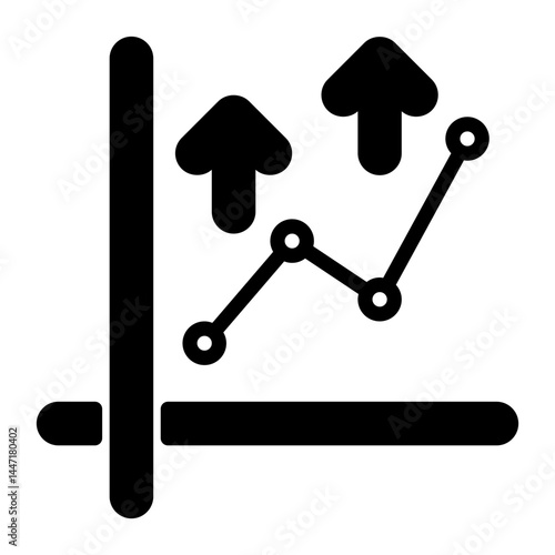 Increase icon, glyph icon style
