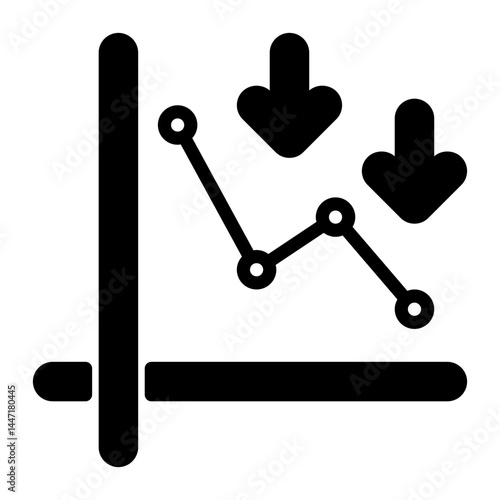 Decrease icon, glyph icon style