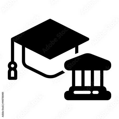 Study Loan icon, glyph icon style
