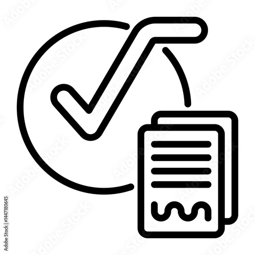 Accept icon, line icon style
