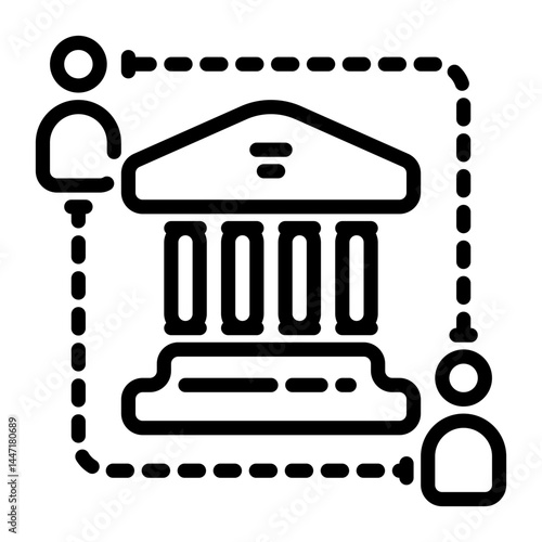 Money Transfer icon, line icon style