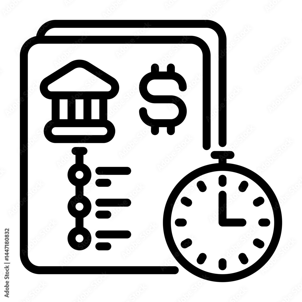 Time icon, line icon style Time icon, line icon style