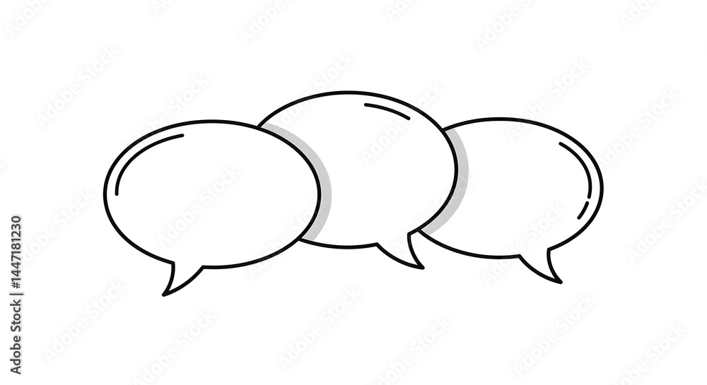 Communication bubbles graphic design element for social media Communication bubbles graphic design element for social media