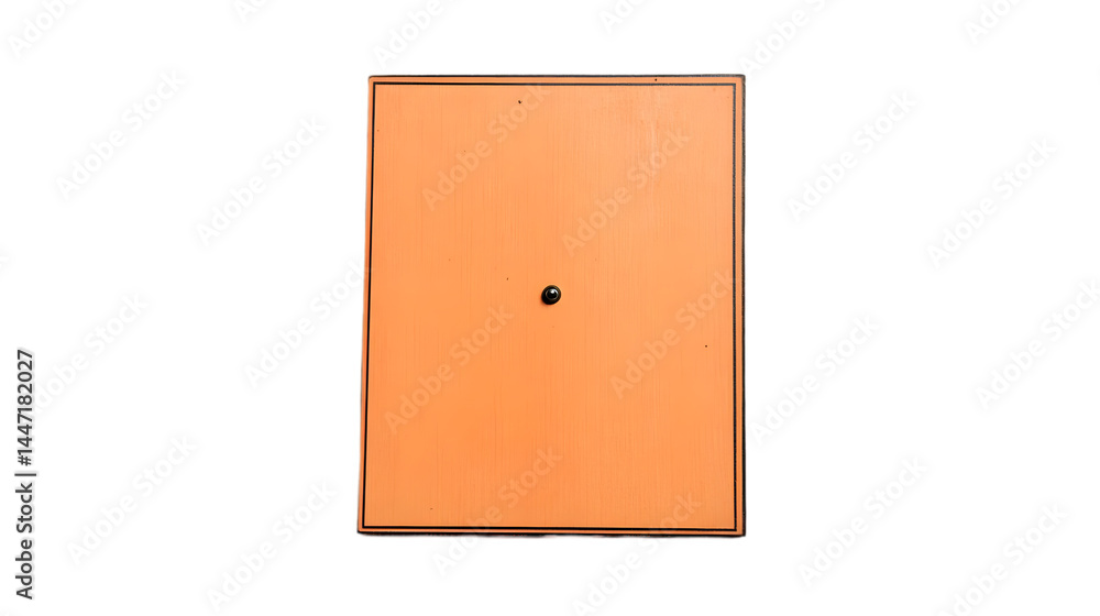 Orange Square Door Illustration, Isolated Background Image Orange Square Door Illustration, Isolated Background Image