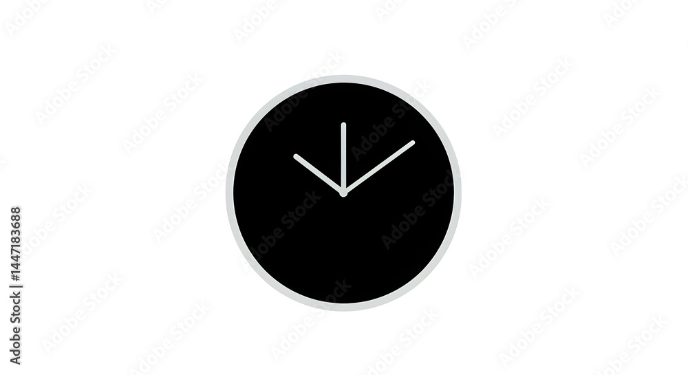 Simple Black Clock Minimalist Design Time Minimal Interface Simple Black Clock Minimalist Design Time Minimal Interface