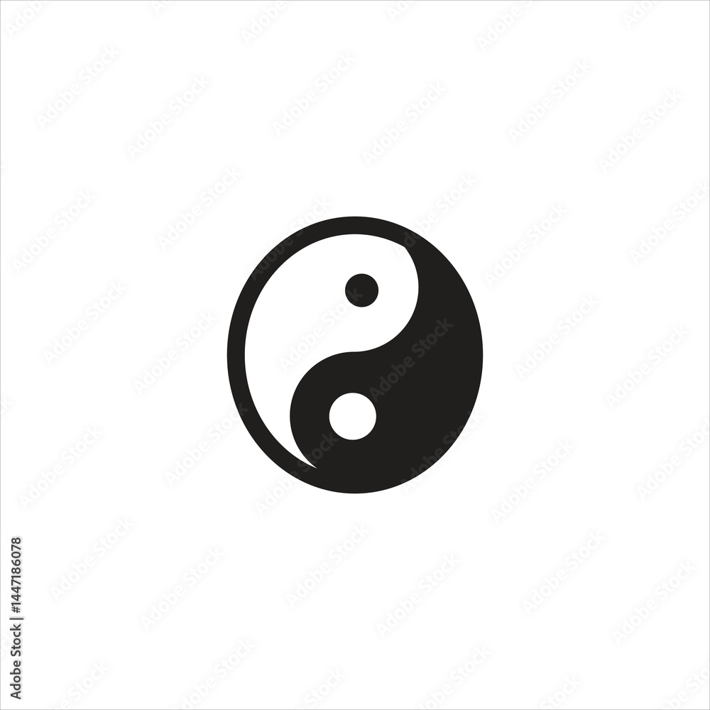 yin yang symbol on white yin yang symbol on white