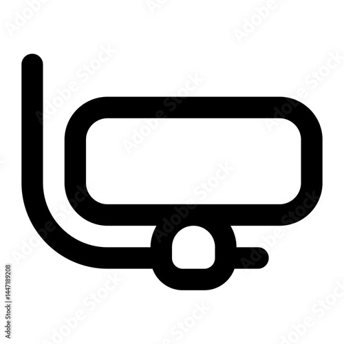 snorkeling mask line icon