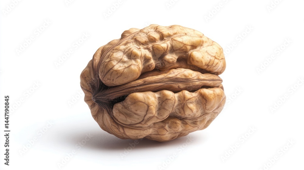 Single walnut, close-up, whole Single walnut, close-up, whole