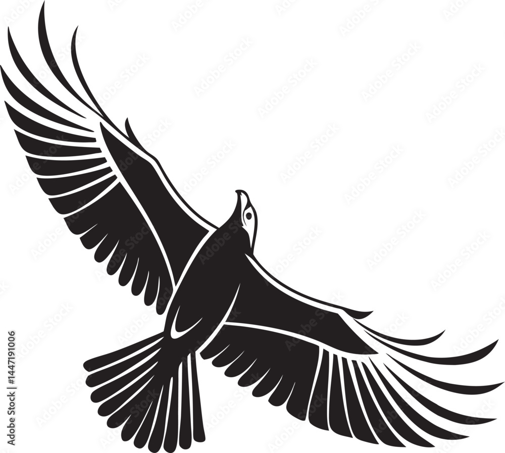 Obraz premium vector illustration of an eagle