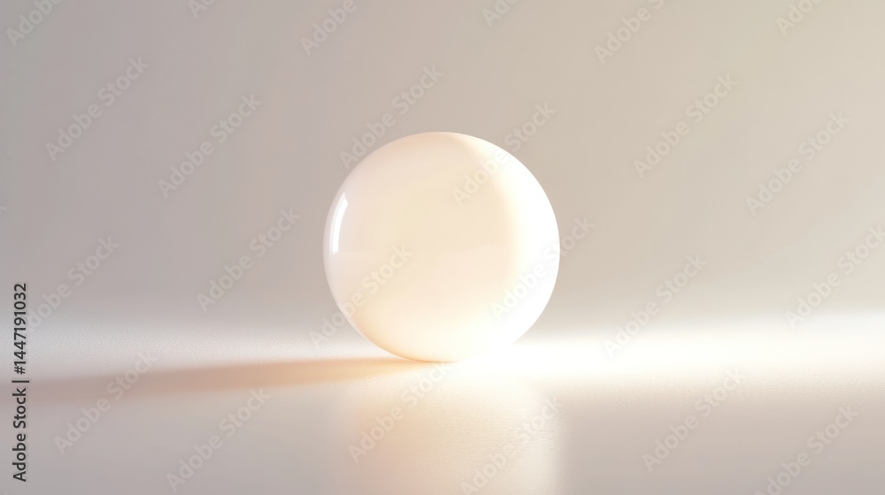 Single smooth orb, soft light Single smooth orb, soft light