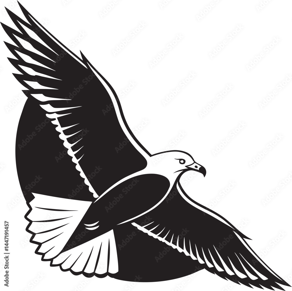Obraz premium vector illustration of a eagle