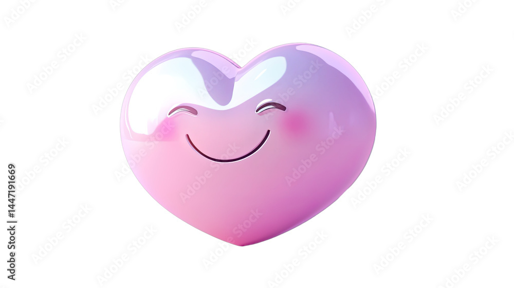 Smiling Heart Emoji with Pastel Colors Smiling Heart Emoji with Pastel Colors