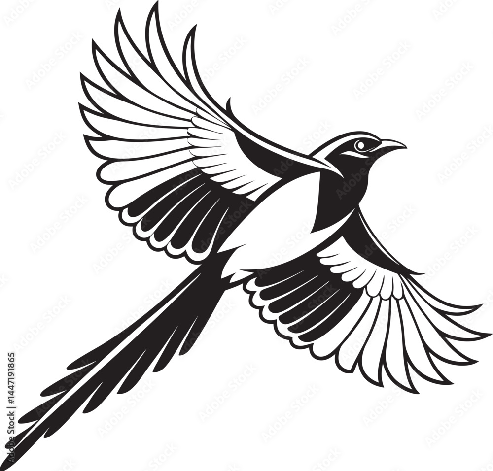 Obraz premium vector illustration of a bird