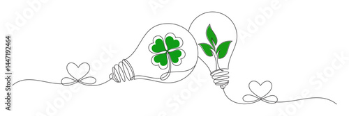 plant inside a light bulb illustration vector for environment day 4