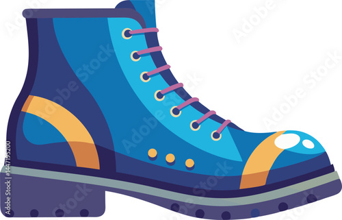 A modern ankle boots vector illustration showcasing stylish details, clean lines, and fashion-forward design, ideal for digital and print projects.