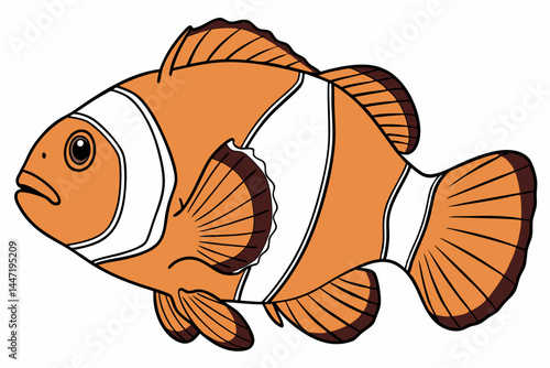 High Resolution Clownfish Illustration Isolated On 1