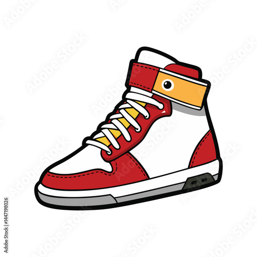 Sneaker vector illustration, stylish athletic running shoe design, modern sports footwear clipart