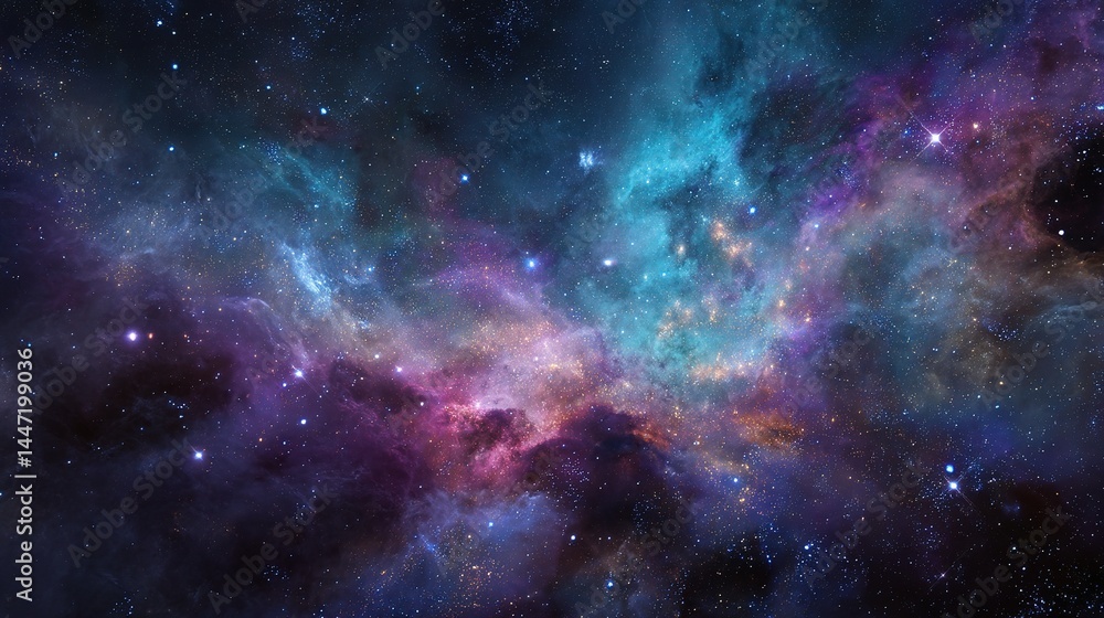 Vibrant Abstract Galaxy Nebula with Colorful Stars and Cosmic Colors Vibrant Abstract Galaxy Nebula with Colorful Stars and Cosmic Colors