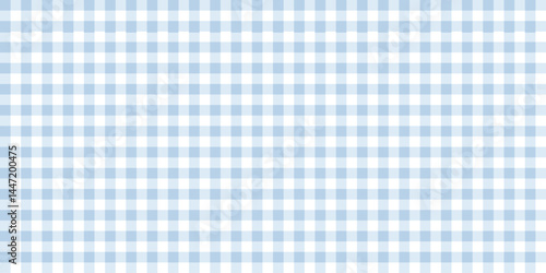 Seamless pastel blue gingham pattern