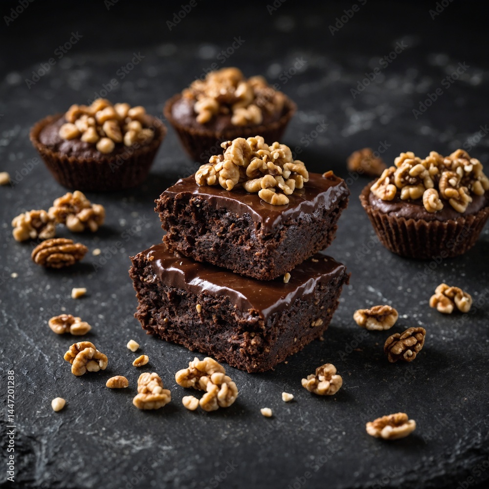 Fudge Brownie Bite with Nuts – Rich Chocolate Dessert in Full HD Fudge Brownie Bite with Nuts – Rich Chocolate Dessert in Full HD