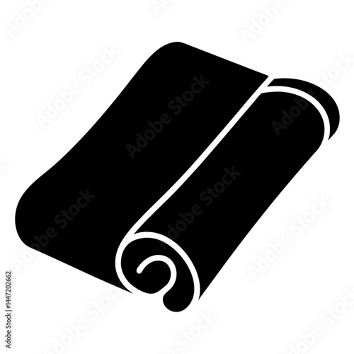 Rolled Up Mat Icon, vector  Flat Design and Simple Symbol for Various Applications