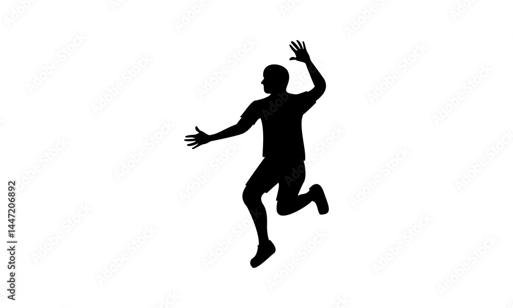 Man's fall icon vector silhouette Man's fall icon vector silhouette