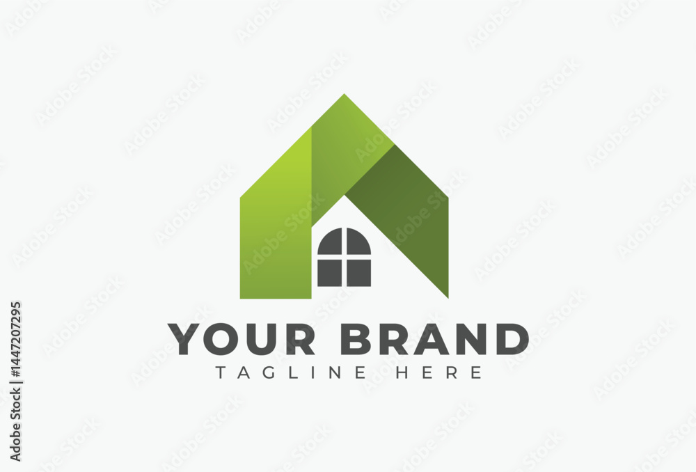 Fototapeta premium Modern House Building Real Estate Logo Design Element