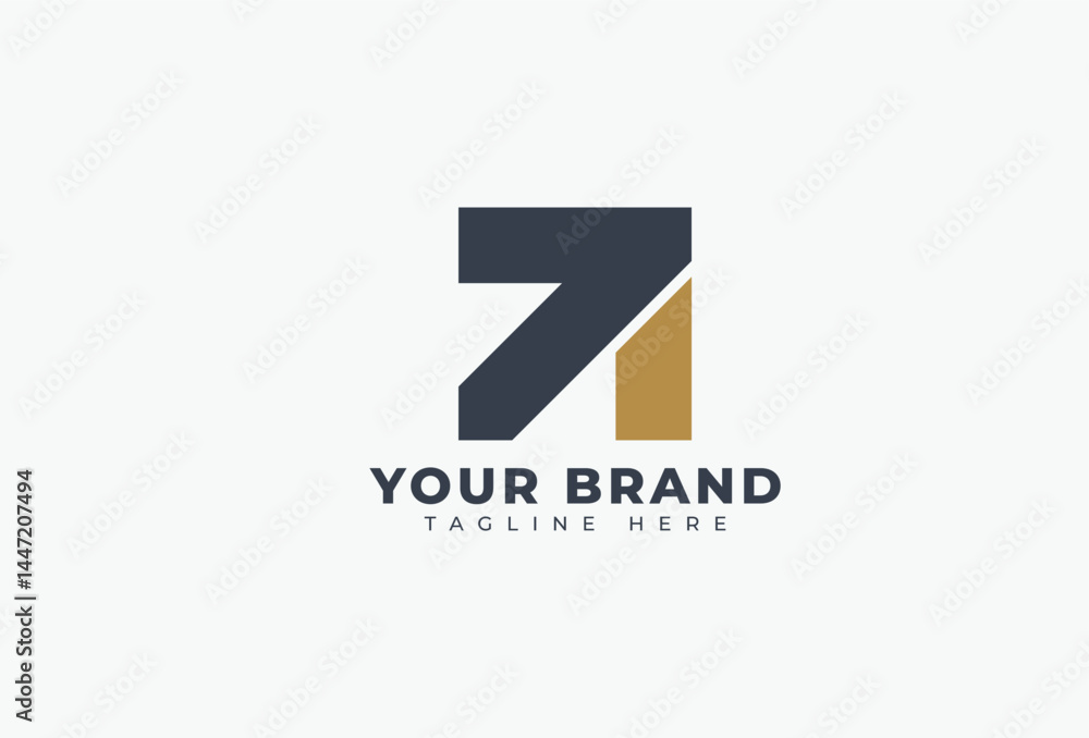 Geometric Square Arrow with Right and Up Direction Logo design Geometric Square Arrow with Right and Up Direction Logo design