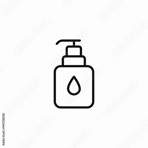 liquid soap dispenser icon sign vector