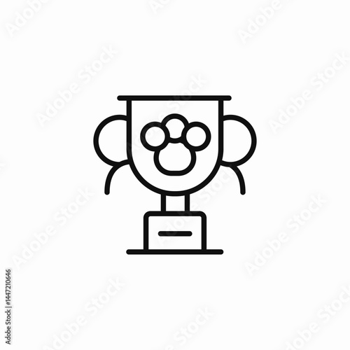 pet show trophy icon sign vector