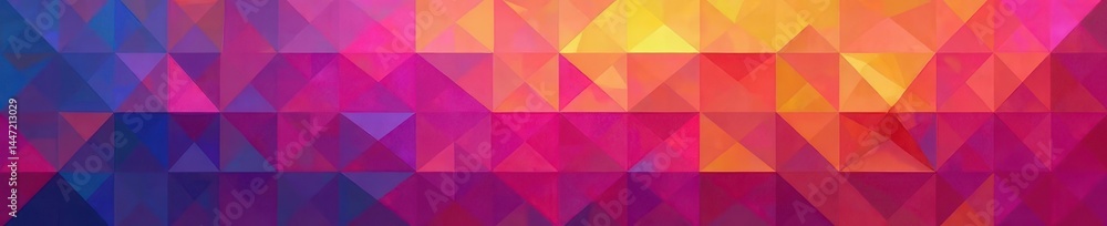 Obraz premium Vibrant, overlapping triangles and squares form an abstract geometric pattern , background, colorful background