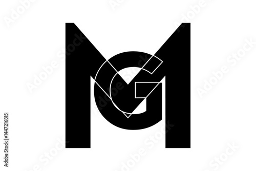 GM Logo Design: Geometric and Circular Style for Professional Business Branding and Identity