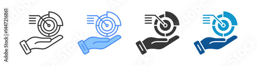 Market Share Analysis Multistyle Icon Sheet
