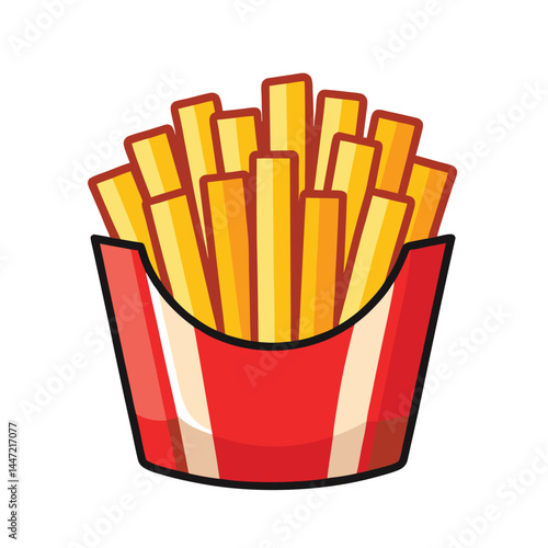 french fries in a red box