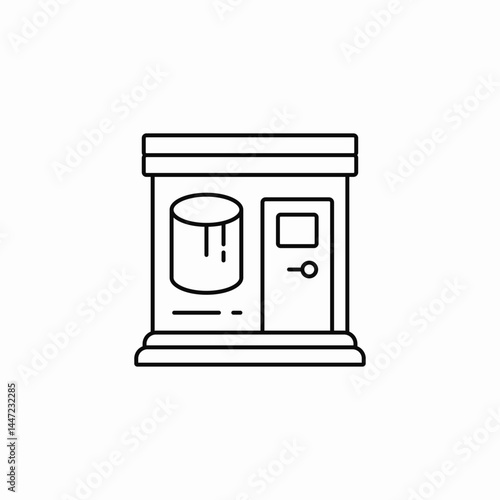 barber shop exterior icon sign vector