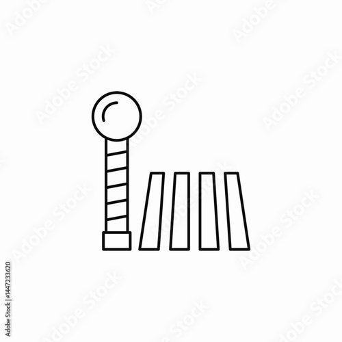 bowling alley icon sign vector