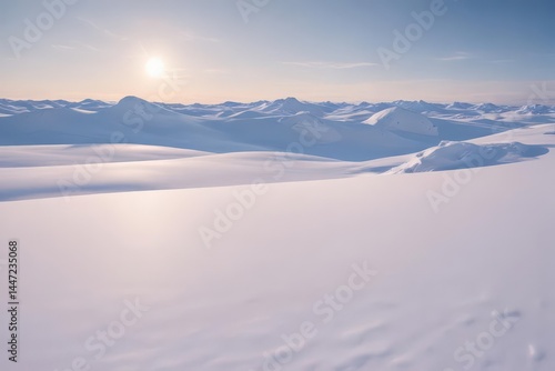 Untouched snowdrift, pristine white landscape,  snowscape,  winter wonderland
