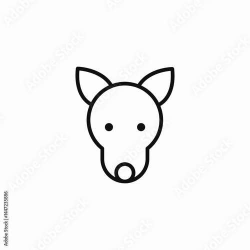 chihuahua head icon sign vector