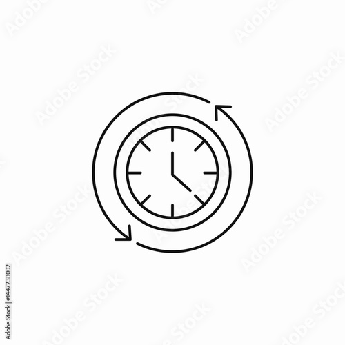 continuous process icon sign vector