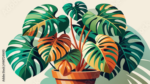 Monstera’s large leaves create a bold focal point in interiors.
The pot's simplicity balances nature’s wild expression.
Isolated on white for a crisp, high-end vector layout.
Perfect for botanical pos