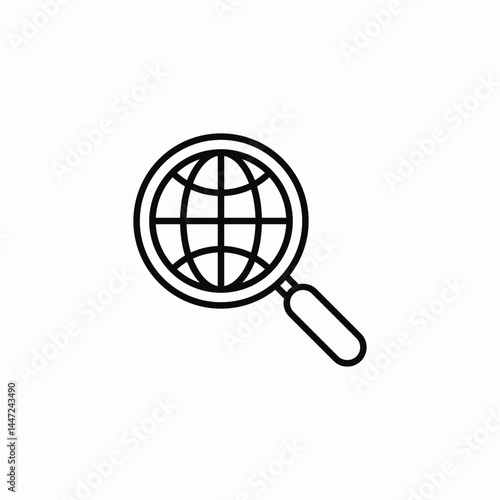 global search icon sign vector