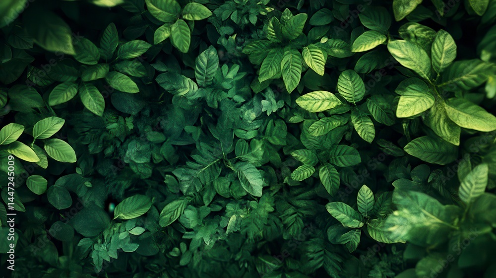 Lush green foliage background texture. Lush green foliage background texture.