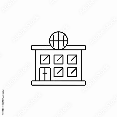 sports arena icon sign vector