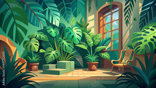 A touch of the jungle in a neat indoor corner.
Monstera’s signature leaf pattern brings exotic elegance.
Rendered in 3D for depth, texture, and realism.
Ideal for serene vector scenes and green living